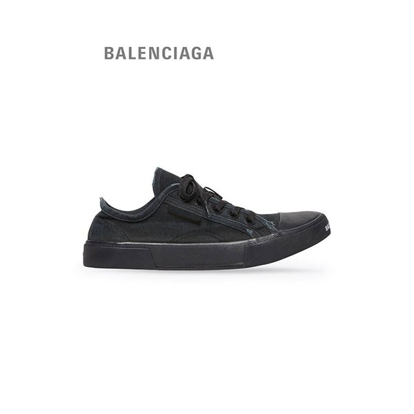 Balenciaga Paris lavtop sneaker til mænd i sort, replika Balenciaga på udsalg